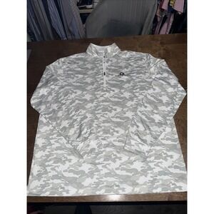 Straight Down Pullover Shirt Mens Large Camo Long Sleeve 1/4 Performance Golf